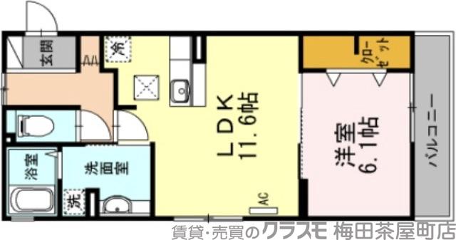 西淡路の完工年月(2013年3月)築の賃貸アパートの間取り