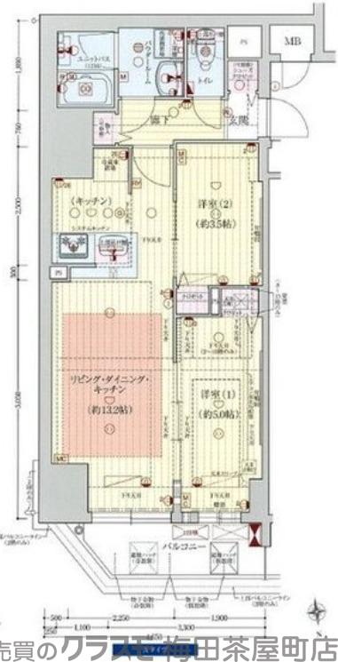 プレサンス阿波座駅前の間取り