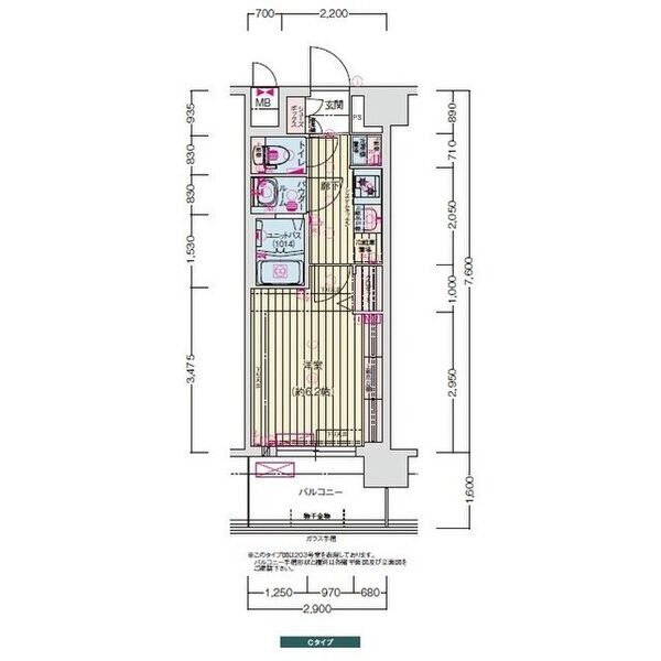 (仮称)プレサンス京橋GREEN YARDアルミラの間取り