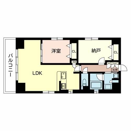 下八文字町の完工年月(2018年9月)築の賃貸マンションの間取り