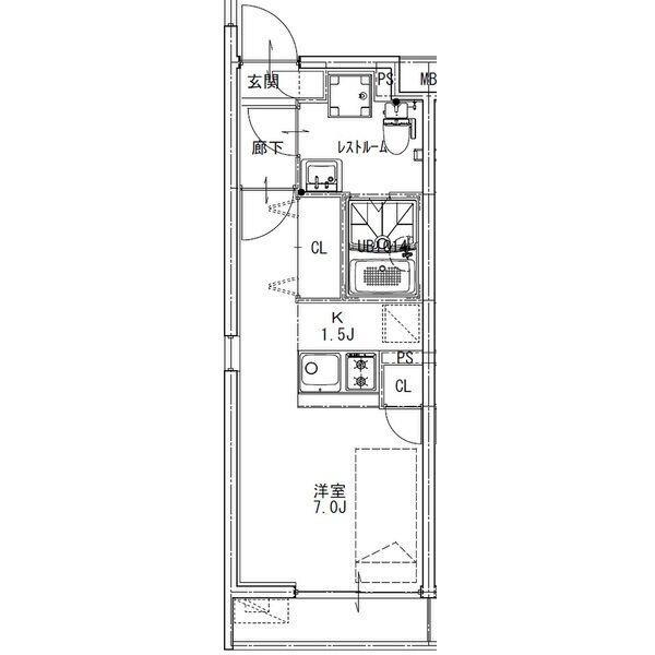 竪富田町の完工年月(2022年3月)築の賃貸マンションの間取り