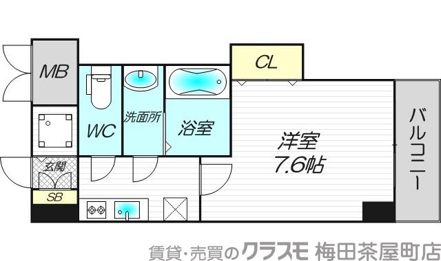 三国本町の完工年月(2012年12月)築の賃貸マンションの間取り