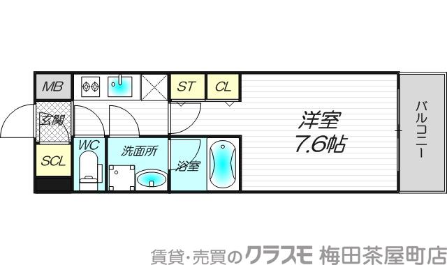 三国本町の完工年月(2017年2月)築の賃貸マンションの間取り