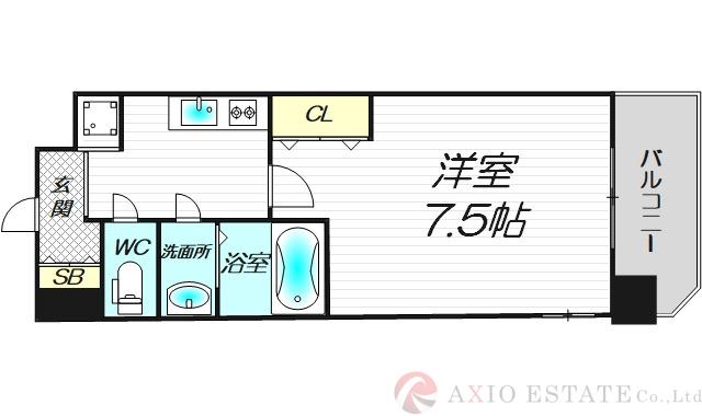 Luxe三国Ⅱの間取り