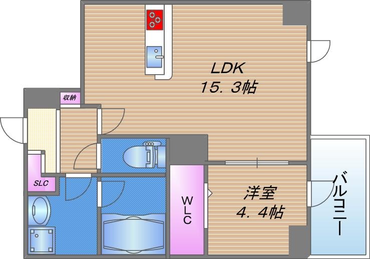 BRAVE徳井町(ブレイブ徳井町)の間取り