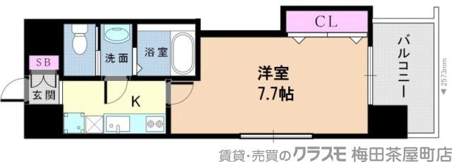 Luxe新大阪Ⅱの間取り