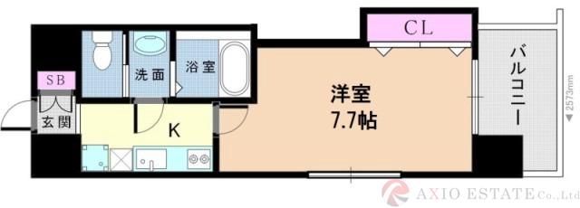 Luxe新大阪Ⅱの間取り