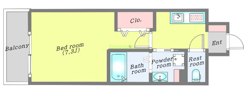 レジディア仙台上杉の間取り