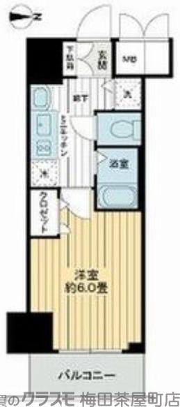 プレサンス心斎橋ラヴィの間取り