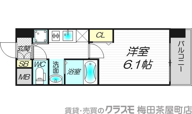 塚本の完工年月(2015年6月)築の賃貸マンションの間取り