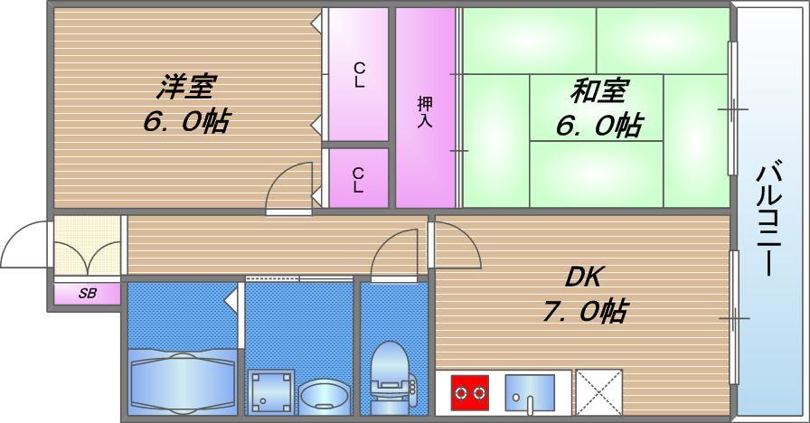アモール永田の間取り