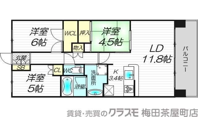 中津の完工年月(2015年7月)築の賃貸マンションの間取り