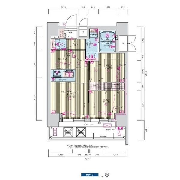 プレサンス九条グランデリーヴの間取り