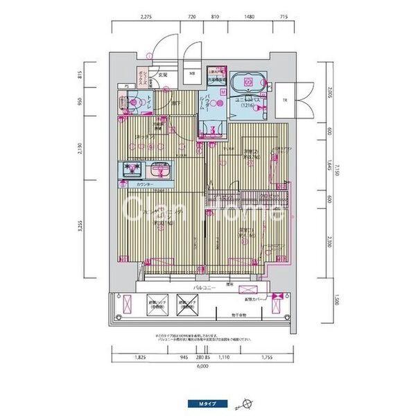 プレサンス九条グランデリーヴの間取り