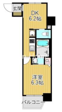 リフレス天王寺国分町の間取り
