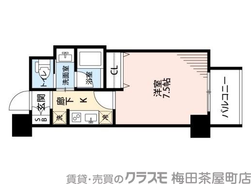ファーストステージ江坂広芝町Ⅱの間取り