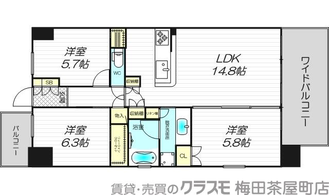 シティテラス神崎川駅前の間取り