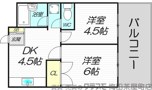 塚本の完工年月(1974年3月)築の賃貸マンションの間取り