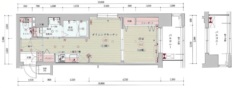 ベラジオ 雅び 京都西院Ⅱの間取り