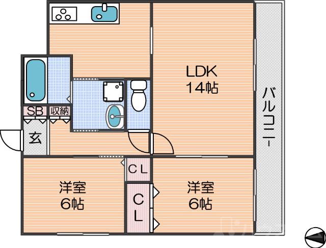 ラシーヌ御崎の間取り