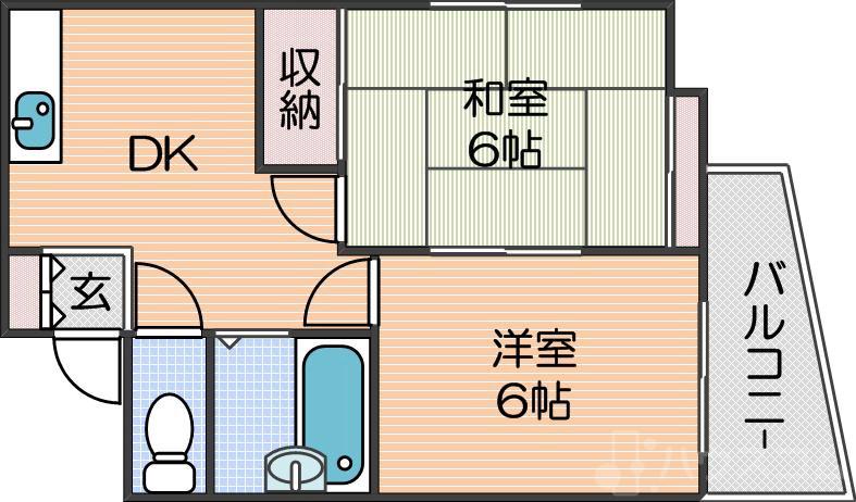 シティ岸里の間取り