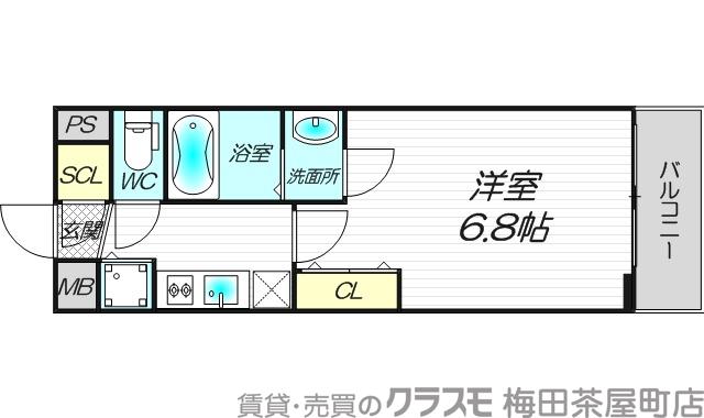 塚本の完工年月(2016年9月)築の賃貸マンションの間取り