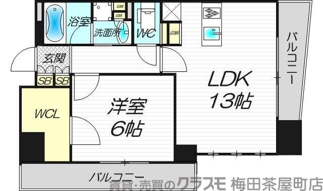 パークアクシス梅田の間取り