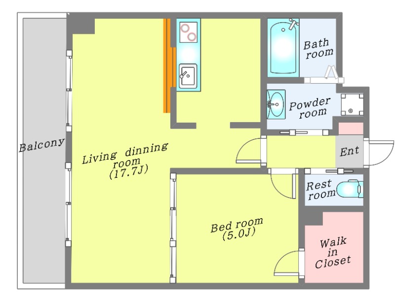 ヴィアーレ勾当台Iの間取り