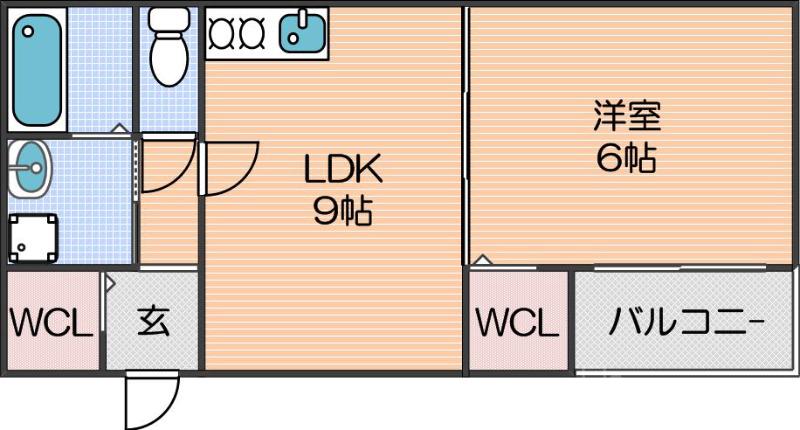 プロスパーコート住吉大社Ⅱの間取り