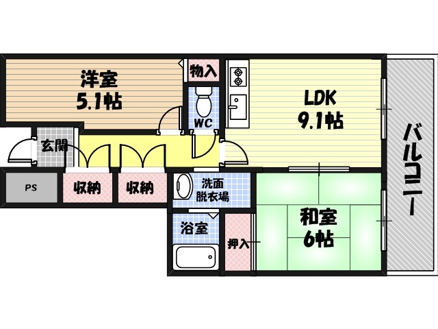 サンハイム今福の間取り