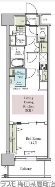 アーバネックス梅田中崎町IIの間取り