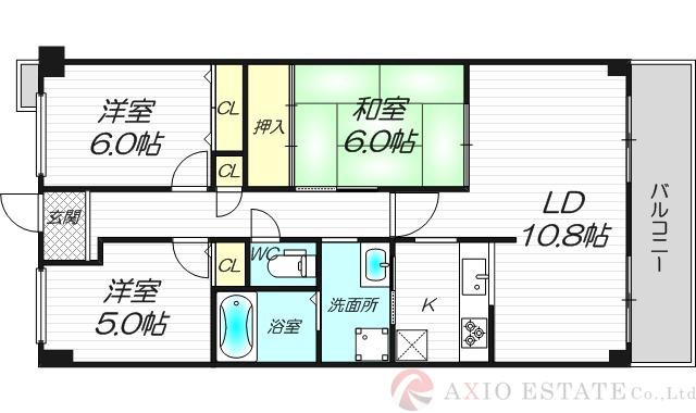 ソシエ北大阪壱期棟の間取り