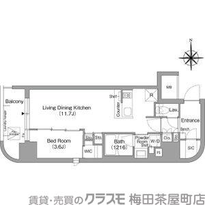 コンフォリア・リヴ北浜淡路町の間取り