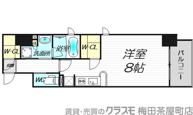 高麗橋の完工年月(2007年6月)築の賃貸マンションの間取り
