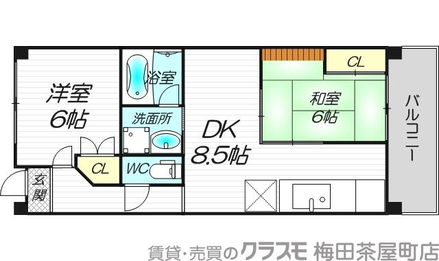 東三国の完工年月(1989年8月)築の賃貸マンションの間取り