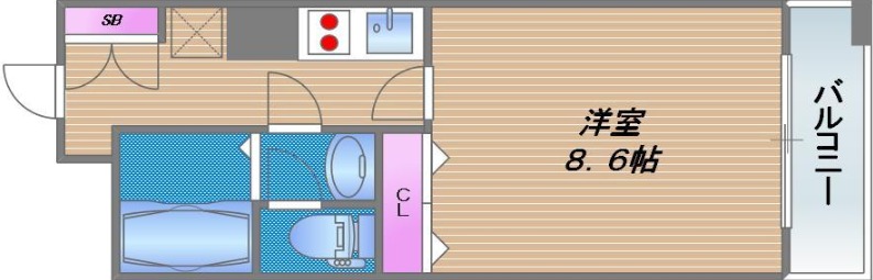 メゾン・ド・ヴィレ大阪城公園前の間取り