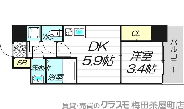 西宮原の完工年月(2018年3月)築の賃貸マンションの間取り