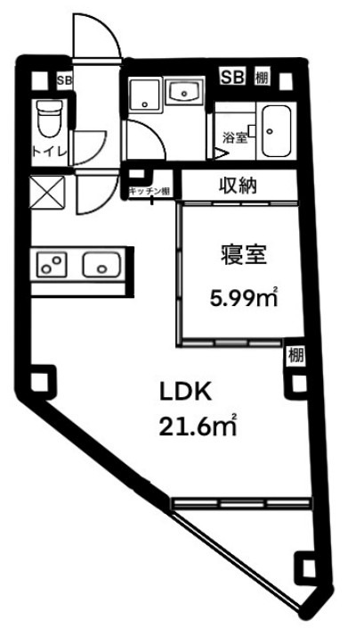 壬生坊城町の完工年月(2025年10月)築の賃貸マンションの間取り