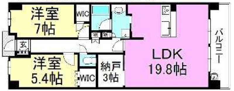 久世高田町の完工年月(2015年8月)築の賃貸マンションの間取り