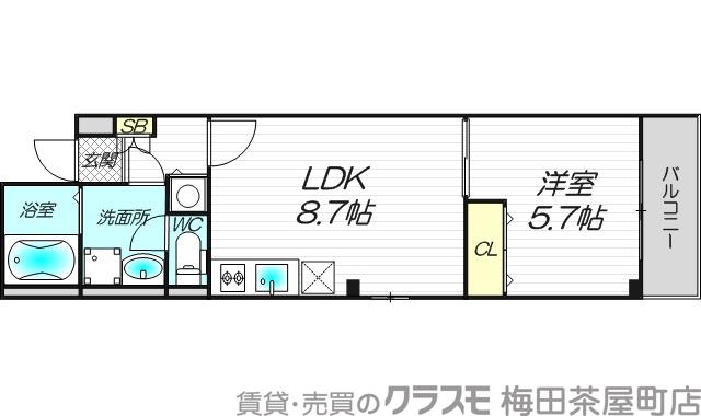 ラ・フォルム与力レジデンスの間取り