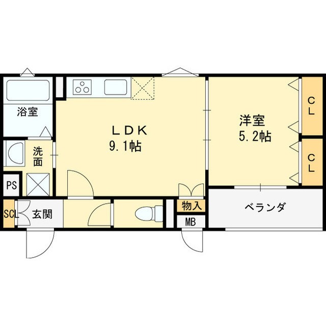 豊川の完工年月(2026年1月)築の賃貸アパートの間取り