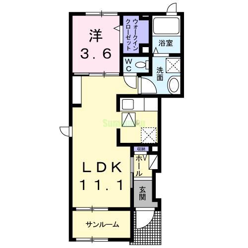 グレイス コート Ⅲの間取り