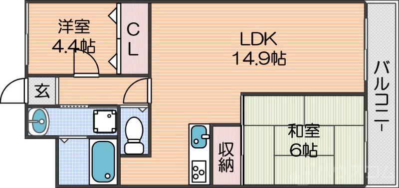 ふぁみーゆ住之江の間取り
