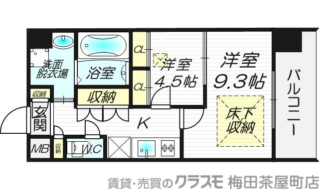 中津の完工年月(2012年2月)築の賃貸マンションの間取り