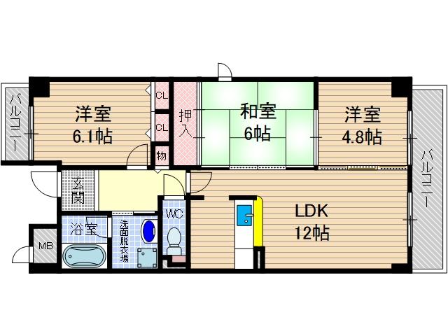 カーサプリメーロの間取り