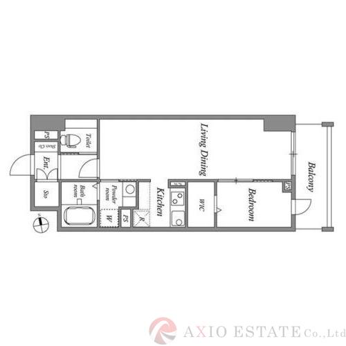 豊崎の完工年月(2014年2月)築の賃貸マンションの間取り