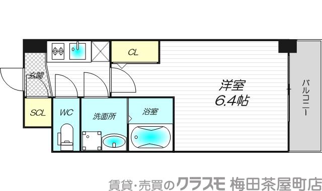 アドバンス西梅田ビオスの間取り