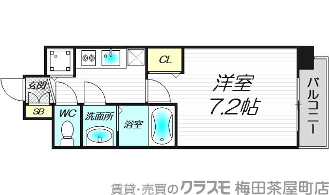 メインステージ大阪福島の間取り