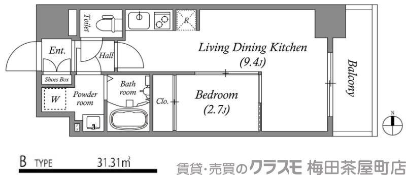 セレーノ南森町の間取り