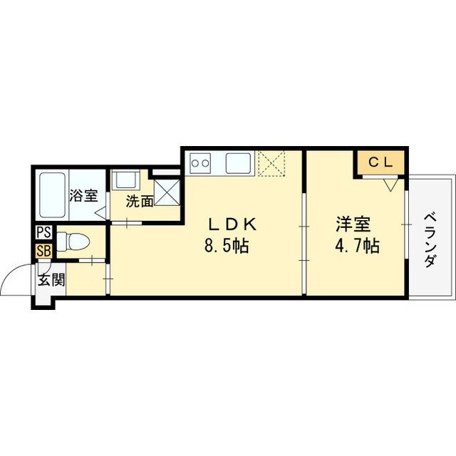 赤大路町の完工年月(2026年1月)築の賃貸アパートの間取り